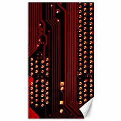 Red Circuit Board Texture Red Circuit Digital Texture Circuit Board Red Technology Canvas 40  X 72  by Loisa77