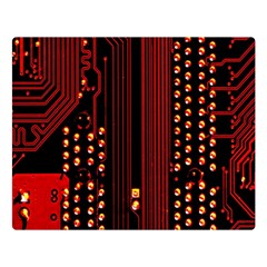 Red Circuit Board Texture Red Circuit Digital Texture Circuit Board Red Technology Two Sides Premium Plush Fleece Blanket (large) by Loisa77