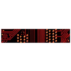 Red Circuit Board Texture Red Circuit Digital Texture Circuit Board Red Technology Small Premium Plush Fleece Scarf