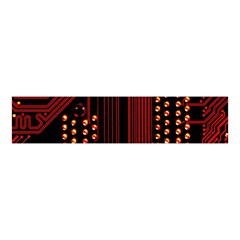 Red Circuit Board Texture Red Circuit Digital Texture Circuit Board Red Technology Velvet Scrunchie by Loisa77