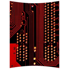 Red Circuit Board Texture Red Circuit Digital Texture Circuit Board Red Technology Back Support Cushion by Loisa77