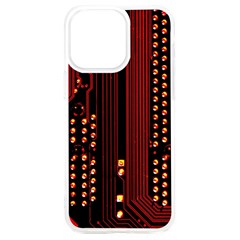 Red Circuit Board Texture Red Circuit Digital Texture Circuit Board Red Technology Iphone 15 Plus Tpu Uv Print Case by Loisa77