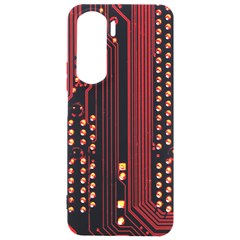 Red Circuit Board Texture Red Circuit Digital Texture Circuit Board Red Technology Samsung Galaxy S24 Plus 6 7 Inch Black Tpu Uv Case by Loisa77