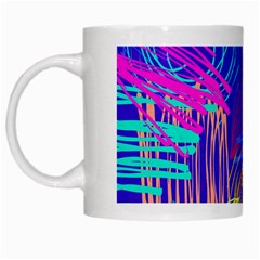 Seamless Vintage Pattern Retro 80s Or 90s Style Abstract White Mug by Loisa77