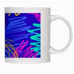 Seamless Vintage Pattern Retro 80s Or 90s Style Abstract White Mug Right