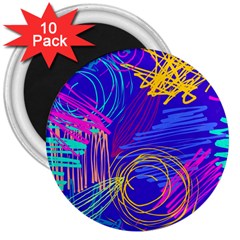 Seamless Vintage Pattern Retro 80s Or 90s Style Abstract 3  Magnets (10 Pack)  by Loisa77