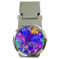 Seamless Vintage Pattern Retro 80s Or 90s Style Abstract Money Clip Watches by Loisa77