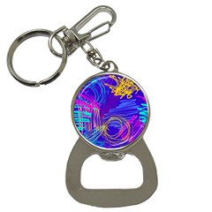 Seamless Vintage Pattern Retro 80s Or 90s Style Abstract Bottle Opener Key Chain by Loisa77