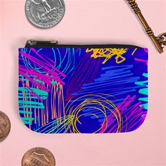 Seamless Vintage Pattern Retro 80s Or 90s Style Abstract Mini Coin Purse by Loisa77