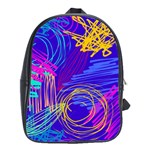 Seamless Vintage Pattern Retro 80s Or 90s Style Abstract School Bag (Large) Front