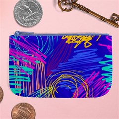 Seamless Vintage Pattern Retro 80s Or 90s Style Abstract Large Coin Purse by Loisa77