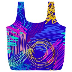 Seamless Vintage Pattern Retro 80s Or 90s Style Abstract Full Print Recycle Bag (xxxl) by Loisa77