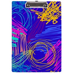 Seamless Vintage Pattern Retro 80s Or 90s Style Abstract A4 Acrylic Clipboard by Loisa77