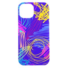 Seamless Vintage Pattern Retro 80s Or 90s Style Abstract Iphone 15 Plus Black Uv Print Pc Hardshell Case