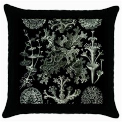 Weave Haeckel Lichenes Photobionten Throw Pillow Case (black)