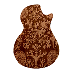 Weave Haeckel Lichenes Photobionten Guitar Shape Wood Guitar Pick Holder Case And Picks Set Front