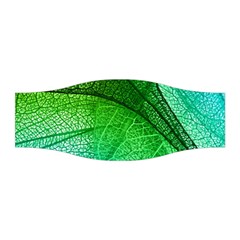 3d Leaves Texture Sheet Blue Green Stretchable Headband by Cemarart