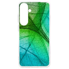 3d Leaves Texture Sheet Blue Green Samsung Galaxy S24 Ultra 6 9 Inch Tpu Uv Case by Cemarart