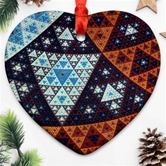 Fractal Triangle Geometric Abstract Pattern Ornament (heart)