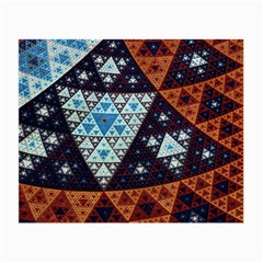 Fractal Triangle Geometric Abstract Pattern Small Glasses Cloth