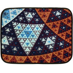 Fractal Triangle Geometric Abstract Pattern Fleece Blanket (mini)