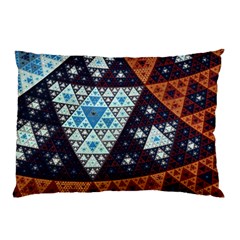 Fractal Triangle Geometric Abstract Pattern Pillow Case (two Sides) by Cemarart