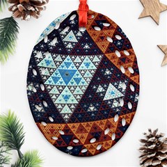 Fractal Triangle Geometric Abstract Pattern Ornament (oval Filigree)