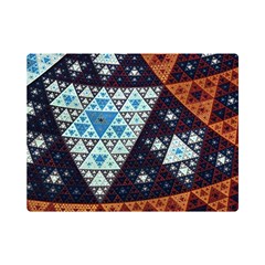 Fractal Triangle Geometric Abstract Pattern Premium Plush Fleece Blanket (mini) by Cemarart