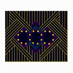 Line Square Pattern Violet Blue Yellow Design Small Glasses Cloth by Ravend