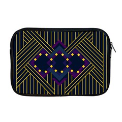 Line Square Pattern Violet Blue Yellow Design Apple Macbook Pro 17  Zipper Case by Ravend