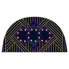 Line Square Pattern Violet Blue Yellow Design Anti Scalding Pot Cap by Ravend