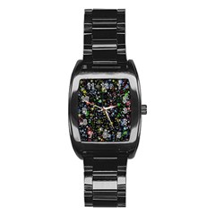 Universe Star Planet Galaxy Stainless Steel Barrel Watch by Ravend