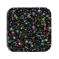 Universe Star Planet Galaxy Square Metal Box (black) by Ravend