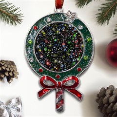 Universe Star Planet Galaxy Metal X mas Lollipop With Crystal Ornament by Ravend