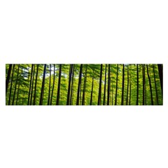 Green Forest Jungle Trees Nature Sunny Oblong Satin Scarf (16  X 60 ) by Ravend