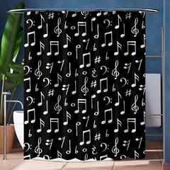 Chalk Music Notes Signs Seamless Pattern Shower Curtain 60  X 72  (medium)  by Ravend