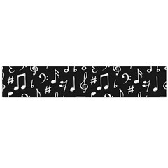 Chalk Music Notes Signs Seamless Pattern Large Premium Plush Fleece Scarf 