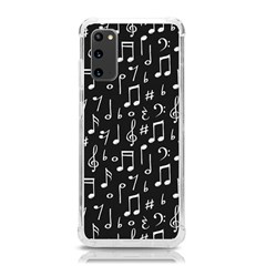 Chalk Music Notes Signs Seamless Pattern Samsung Galaxy S20 6 2 Inch Tpu Uv Case by Ravend