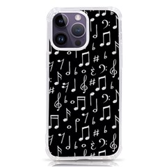 Chalk Music Notes Signs Seamless Pattern Iphone 14 Pro Max Tpu Uv Print Case by Ravend