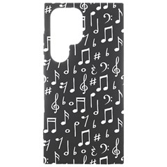 Chalk Music Notes Signs Seamless Pattern Samsung Galaxy S24 Ultra 6 9 Inch Black Tpu Uv Case by Ravend