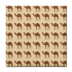 Camel Pattern Design Clothing Tile Coaster by Proyonanggan