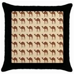 Camel Pattern Design Clothing Throw Pillow Case (Black) Front