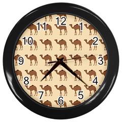 Camel Pattern Design Clothing Wall Clock (black) by Proyonanggan