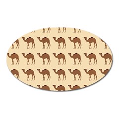 Camel Pattern Design Clothing Oval Magnet by Proyonanggan