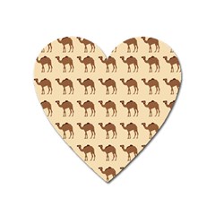 Camel Pattern Design Clothing Heart Magnet by Proyonanggan