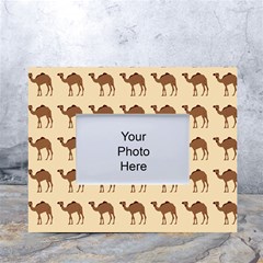 Camel Pattern Design Clothing White Tabletop Photo Frame 4 x6  by Proyonanggan