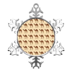 Camel Pattern Design Clothing Metal Small Snowflake Ornament by Proyonanggan