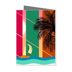 Digital Graphic Clip Art Beach Mini Greeting Cards (pkg Of 8)