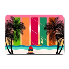 Digital Graphic Clip Art Beach Small Doormat by Proyonanggan