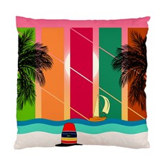 Digital Graphic Clip Art Beach Standard Cushion Case (two Sides) by Proyonanggan